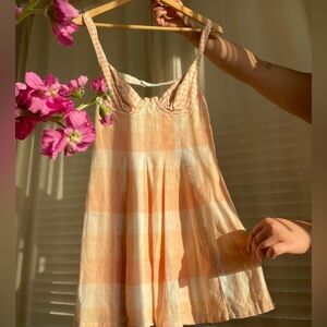 For Love & Lemons Linen Blend Dress